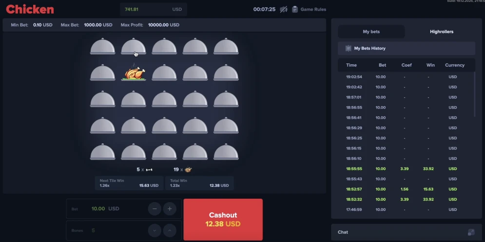MyStake Chicken Game